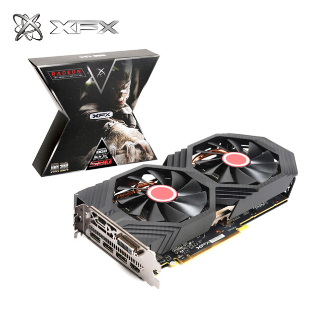 讯景(xfx)rx 580 8g 黑狼版 1366mhz/8ghz-1386mhz/8.