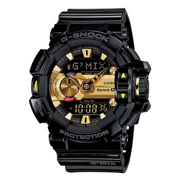 卡西欧(casio)手表 g-shock 主题系列 音乐蓝牙智能防震防水运动手表
