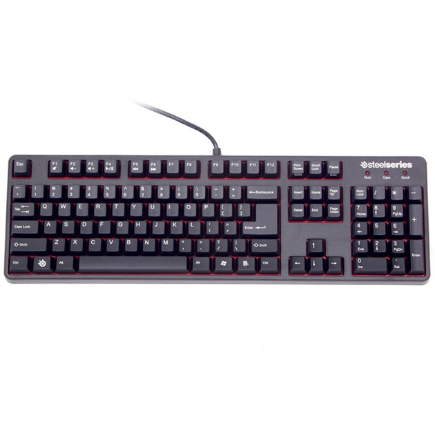 赛睿(steelseries)6gv2 游戏机械键盘 黑色 红轴