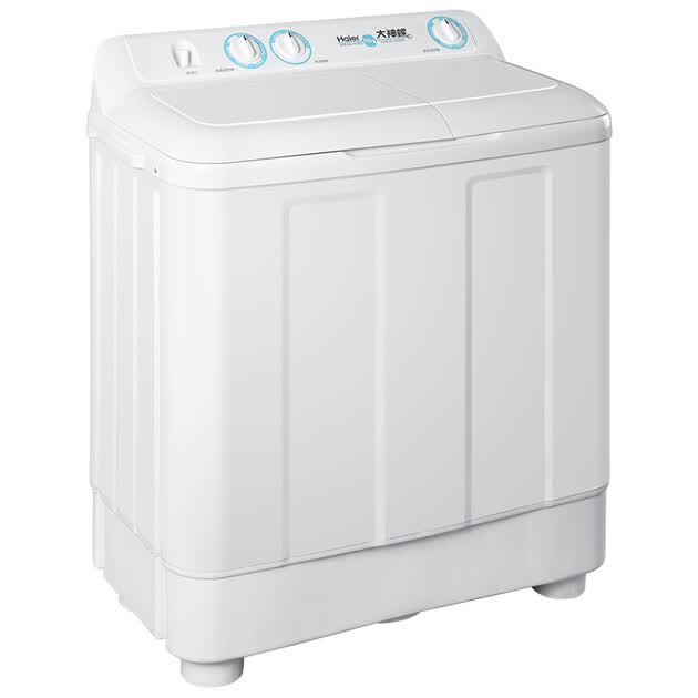 海尔(haier)10公斤大容量半自动双缸洗衣机 洗大件更轻松 瀑布水流