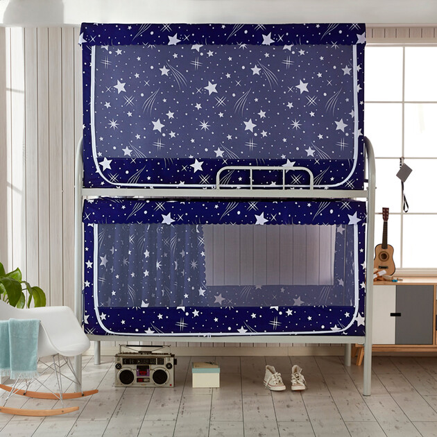 特罗亚床帘寝室上铺下铺大学生全封闭床幔宿舍床帘带支架学生遮光布