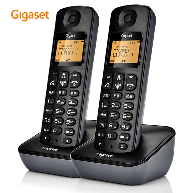 gigaset原西门子品牌电话机a190l数字无绳电话一拖一中文显示双免提