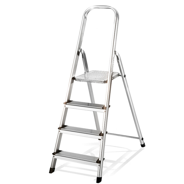 万怡wright 梯子家用折叠室内四步铝梯多功能人字梯铝合金扶梯楼梯 wr
