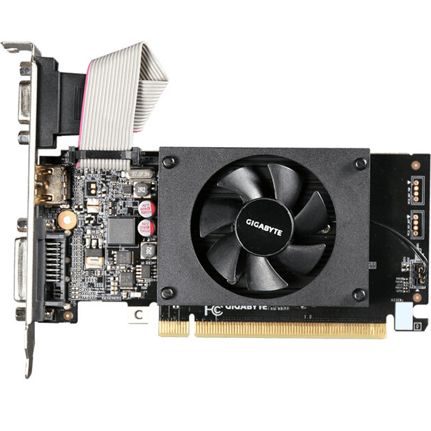 技嘉(gigabyte)geforce gt710d3-1gl 954mhz/1800mhz 1g/64bit gddr3