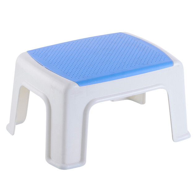 好尔(hore)凳子 板凳 小凳子 塑料凳子小号蓝色 1个装