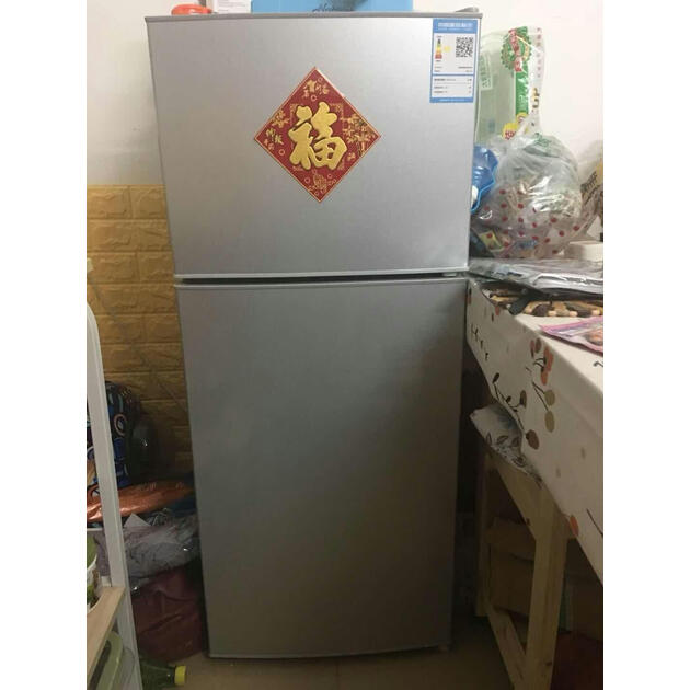 美菱meilingbcd118118升两门冰箱省电静音亚光银