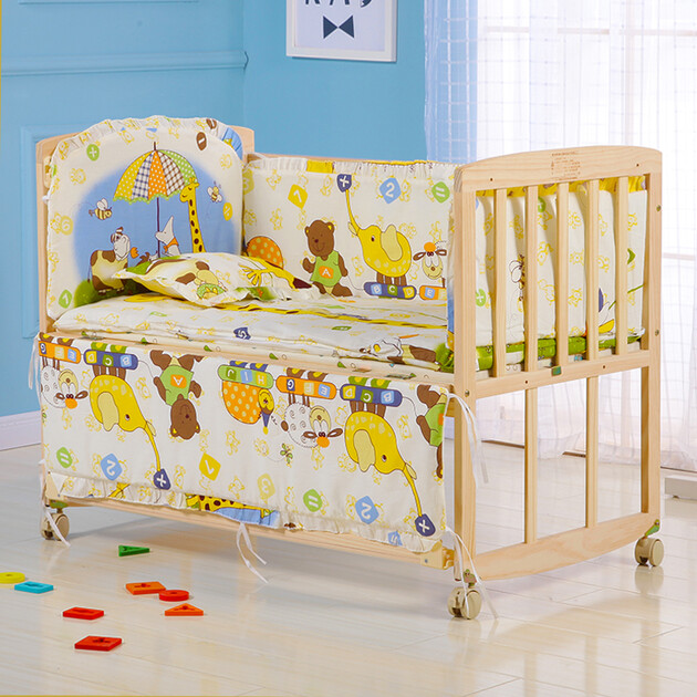 童健【京东配送】婴儿床 实木儿童床婴儿木质多功能小童床可变书桌