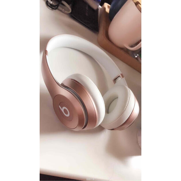 beats solo2 wireless 头戴式耳机 - 玫瑰金色 蓝牙无线 带麦