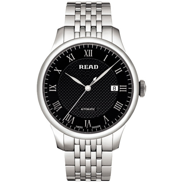 锐力(read)手表 皇家骑士系列全自动机械男表黑钢r671.