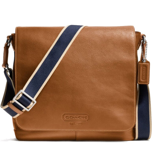 coach 蔻驰 男款浅棕色真皮单肩斜跨包 f70555 sv/sd(70555 sv/sd)