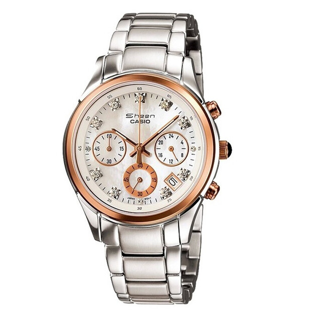卡西欧(casio)手表 sheen系列时尚石英女表shn-.