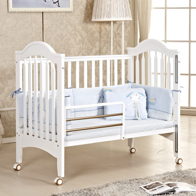 【领券再减30元】爱斯博儿bcmp6007 维纳斯全实木婴儿床 儿童床