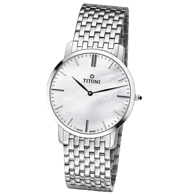 钟表 【京东转卖】梅花(titoni)瑞士手表 纤薄系列石英男表tq 52918 s