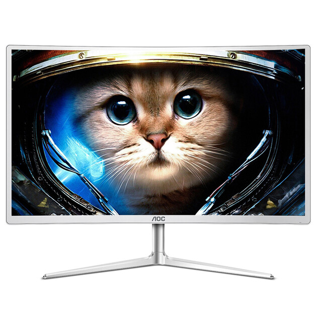 aoc c2408vw8 23.6英寸1800r不闪屏va广视角曲面显示器