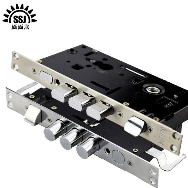 尚尚居(ssj) 步阳忠恒防盗门锁体 双快锁体方舌 大门锁配件 通用天地