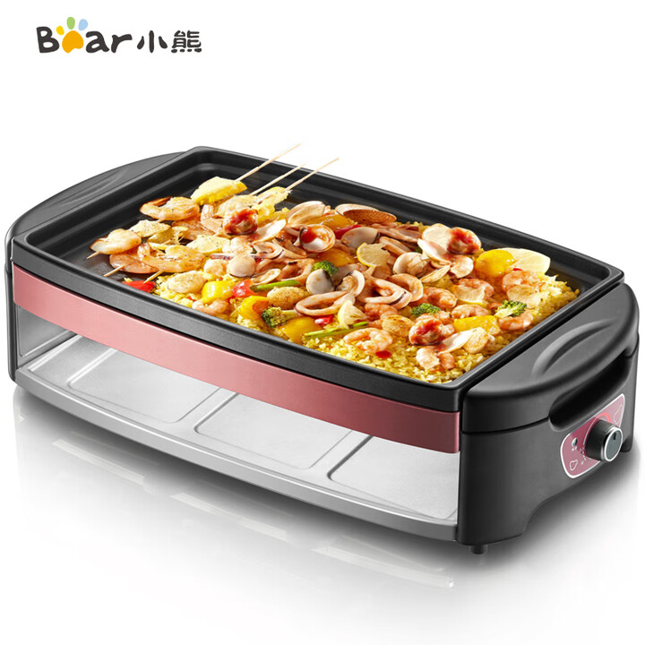 小熊（Bear）电烧烤炉多功能料理锅家用无烟电烤炉烤肉机电烤...