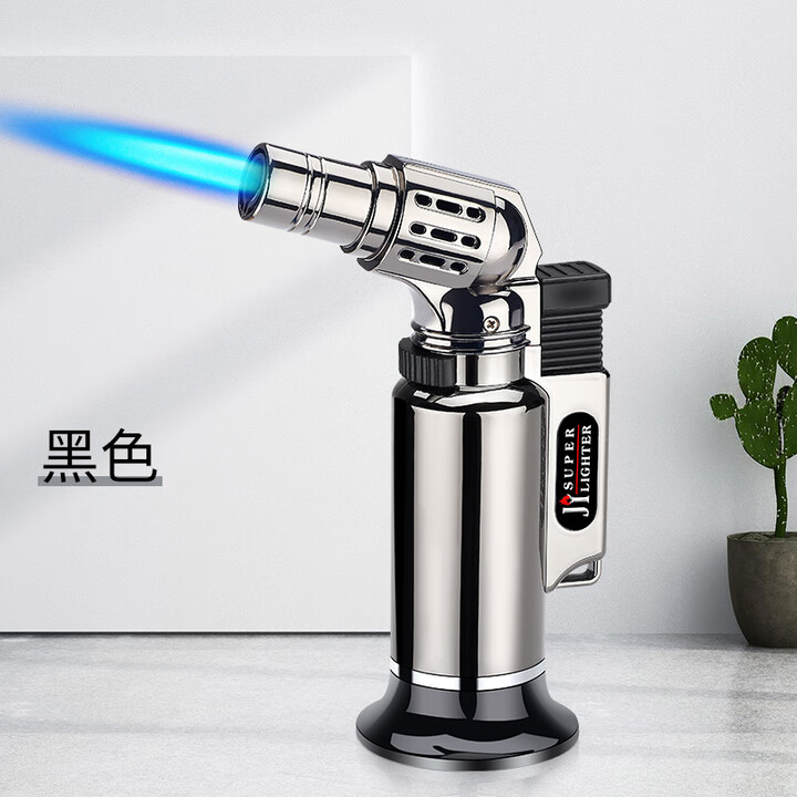 烧肉皮火抢喷火抢烧猪毛神器新款大容量防风打火机充气点雪茄艾灸烧烤高档合金直冲喷火枪IGIFTFIRE 550黑【单火】+200ML气罐