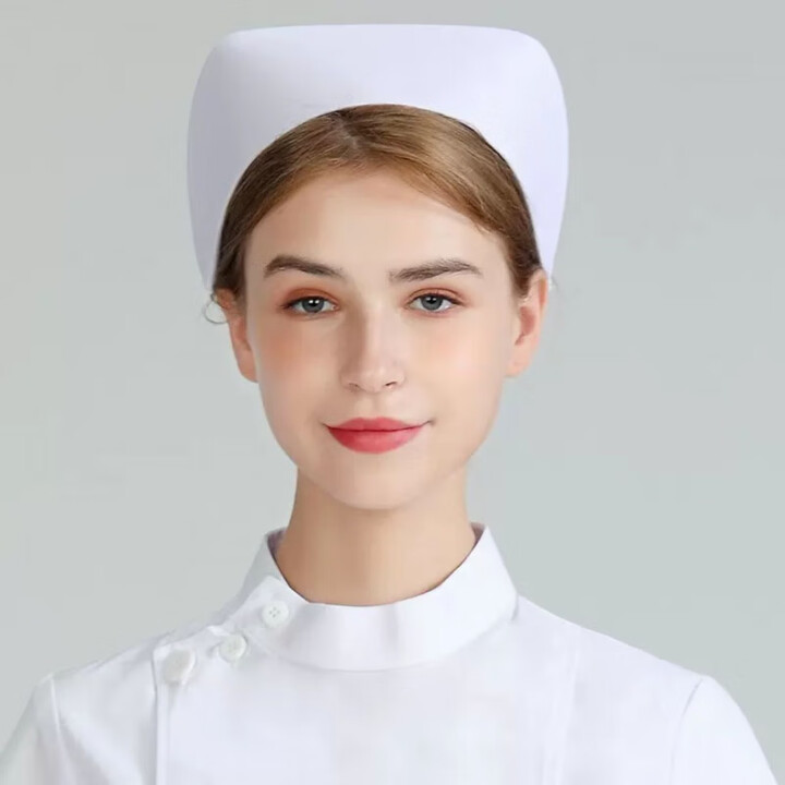 卓臣 护士帽女白色均码燕尾帽手术室诊所医院护士帽子 白色薄款 均码