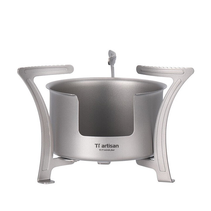 Ti artisan钛工匠户外纯钛酒精炉多功能柴火炉子野营野炊便携易收纳简易炉具 WST065-1单支架柴火炉