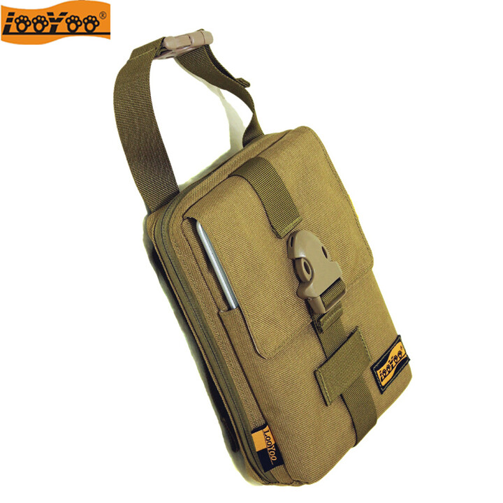 路游（LooYoo） A138军迷尼龙料单肩挎包拎包休闲腰包8吋平板包多功能战术附件包 8吋卡其色