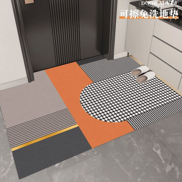 莫洛格 硅胶地垫入户门垫pvc玄关垫子可擦免洗进门脚垫家用防滑耐脏 风华【M-02】横铺 60/90cm【一擦即净】【图片 价格 品牌 报价】-京东