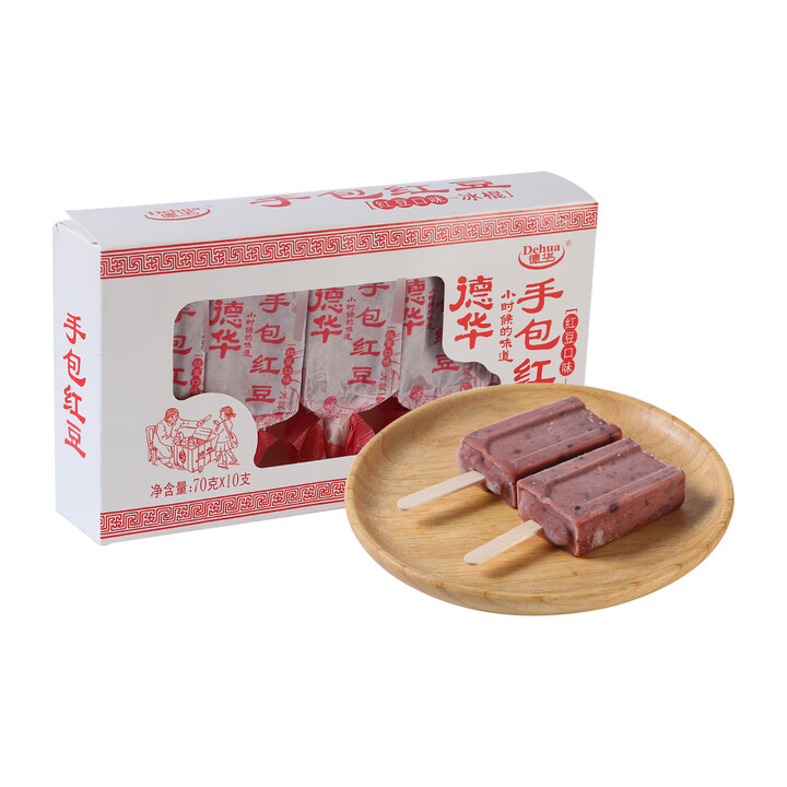 德华 手包红豆 红豆口味冰棍 70g*10支/盒 冰淇淋雪糕