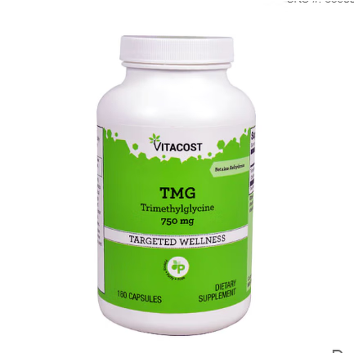 美国vitacosttmg甜菜碱750mg180粒肝脏