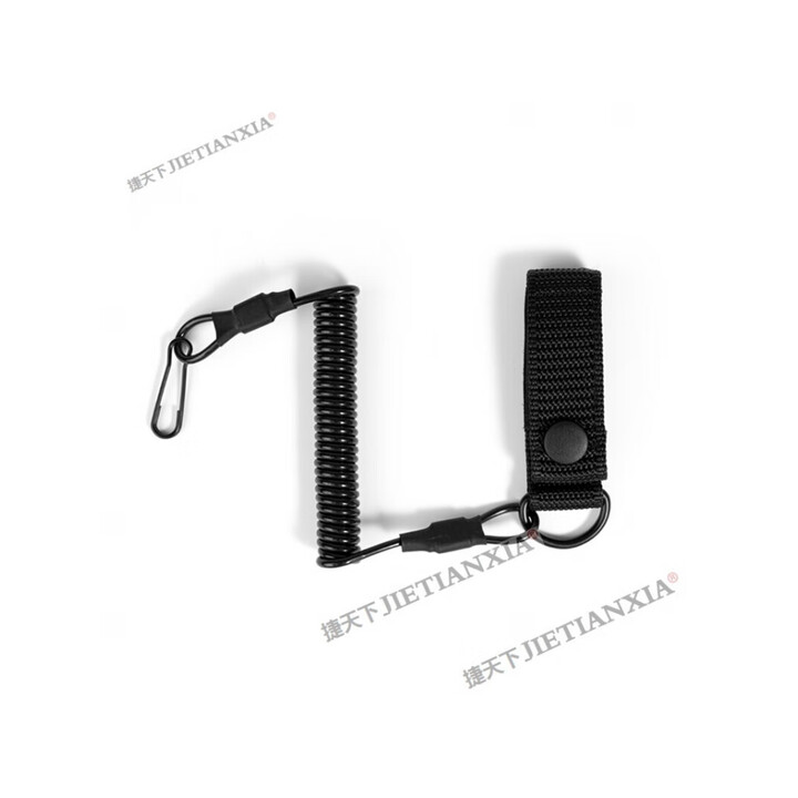 捷天下战术枪绳枪纲 弹簧枪绳 防丢安全绳 伸缩枪纲扣 安全枪栓防抢枪钢 款式二 升级款