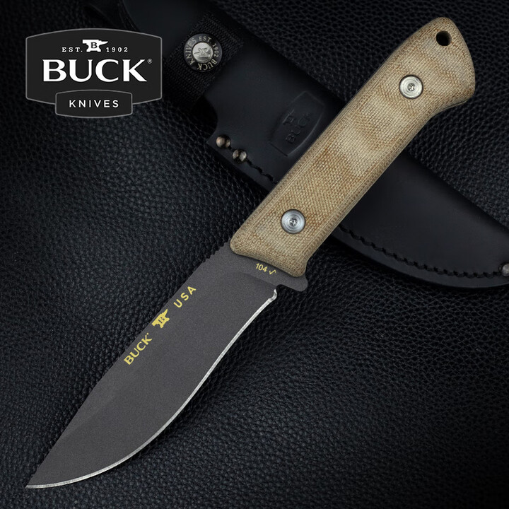 BUCK美国进口BUCK巴克米卡塔手柄BOS热处理高硬度户外生存随身小直刀 0104BRS1-B