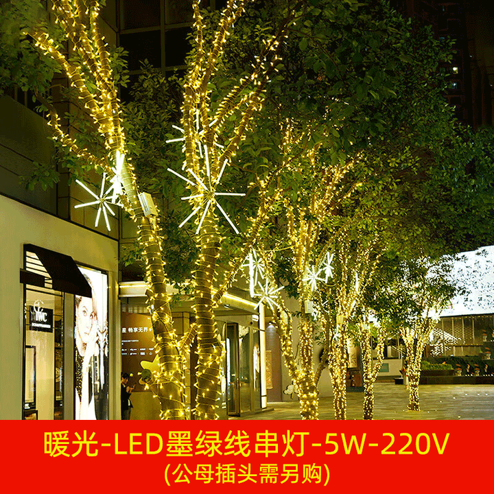 【芳华兆驰墨绿线串灯】芳华兆驰LED单色串灯 满天星装饰灯串10米-100灯珠 墨绿串灯常亮款 220V 【行情 报价 价格 评测】-京东
