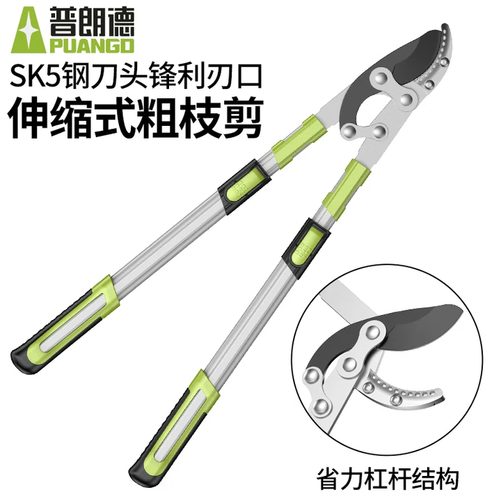 普朗德伸缩粗枝剪果树剪刀修枝剪树剪子大力剪园林工具修枝剪神器高枝剪 家用鲨鱼口粗枝剪【5档伸缩款】【图片 价格 品牌 报价】-京东