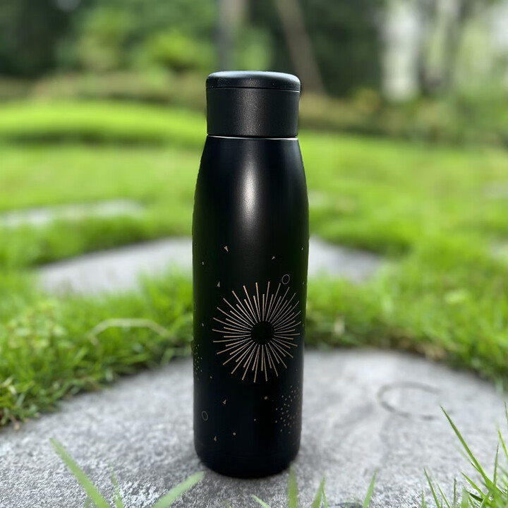 牧高笛大容量保温杯304不锈钢男女便携运动水杯学生随行咖啡杯360ML ZX20575001黑色（420ML)