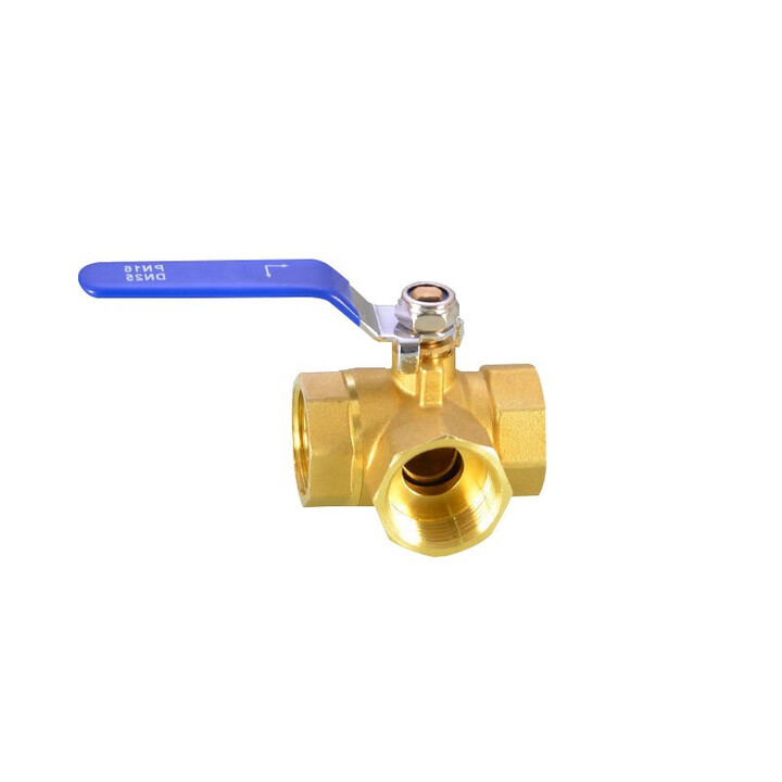 得筑工品 铜三通球阀 t型 内丝一分二路水管天燃气阀门开关 dn20