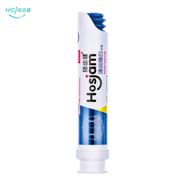 皓齿健Hosjam 清焱臻白压泵式牙膏100g(冬青薄荷) ...