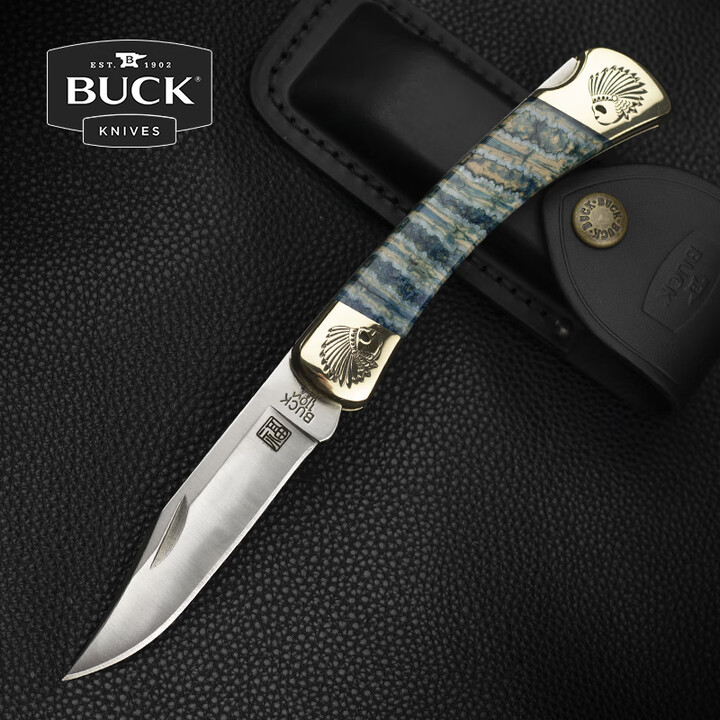 BUCK美国进口BUCK巴克黄马手工定制限量款110高端EDC折叠刀世界名刀 PANDA