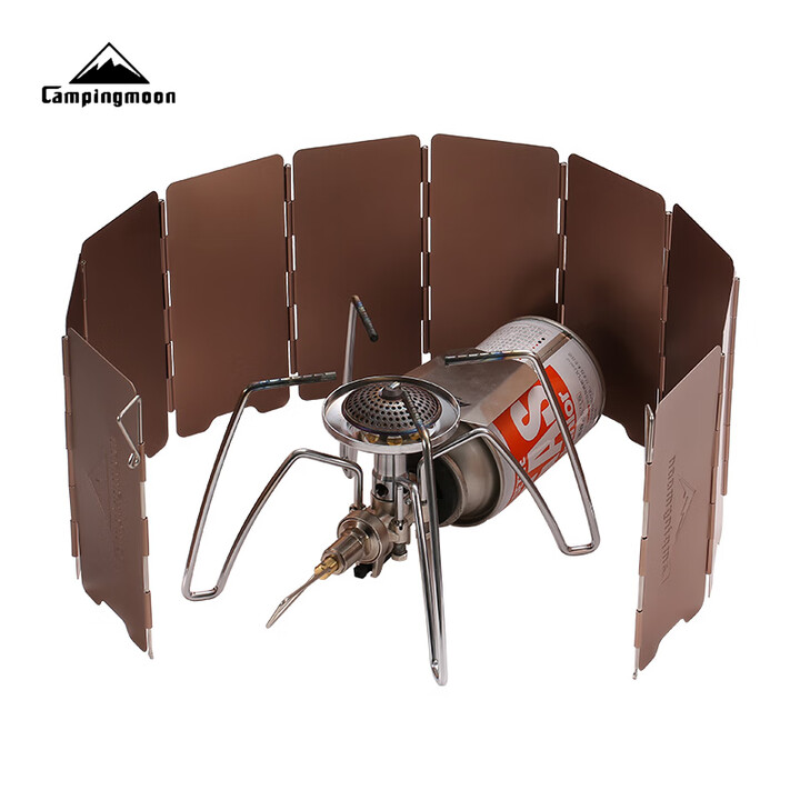 CAMPINGMOON铝合金挡风板10片带插销适合多种炉具使用携带方便 YD-10大号十片挡风板
