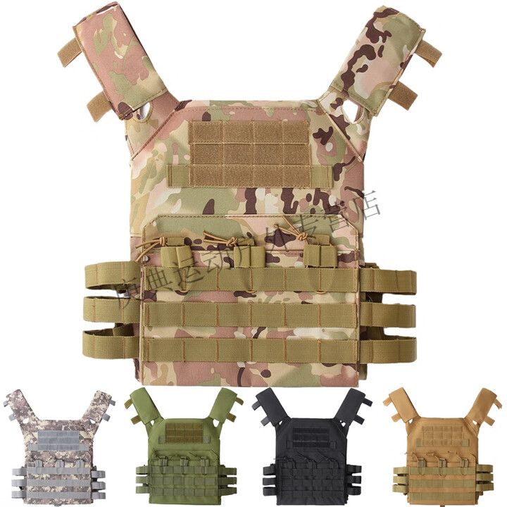 欧士顿JPC轻量化多功能战术马甲背心防刺插板防弹衣儿童CS户外胸挂成人 黑色JPC