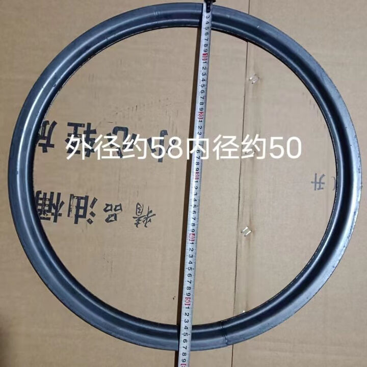 柴火灶锅圈家用钢板炉圈柴火炉炉圈法兰圈垫圈铁桶炉盖子煤气罐灶 加厚外径58内径约50.5圈个