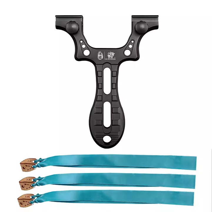 汉道 弾弓高精度高压架弹弓户外传统弓快压洛克弹弓工具 黑色