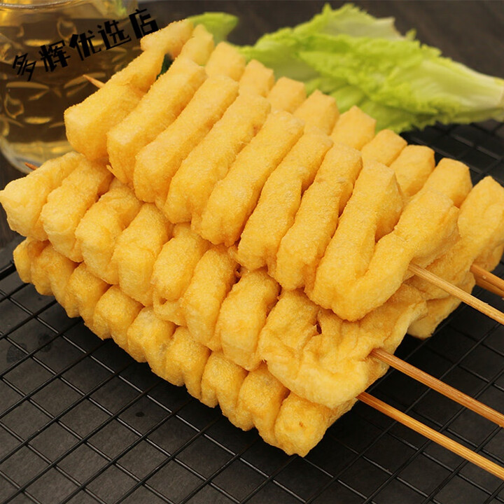 食怀兰花干豆腐串 豆制品 豆排豆腐串麻辣烫关东煮火锅烧烤半成品冷冻