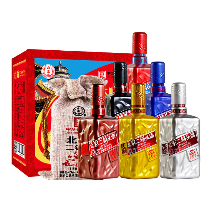 永丰牌北京二锅头 清香型 纯粮酿造白酒 礼盒 42度 500...