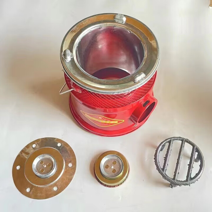 仰朋手提便携式木炭煤两用取暖炉蜂窝煤炉子煤球炉家用小号碳炉 单炉【无配件】 【加厚款】三节