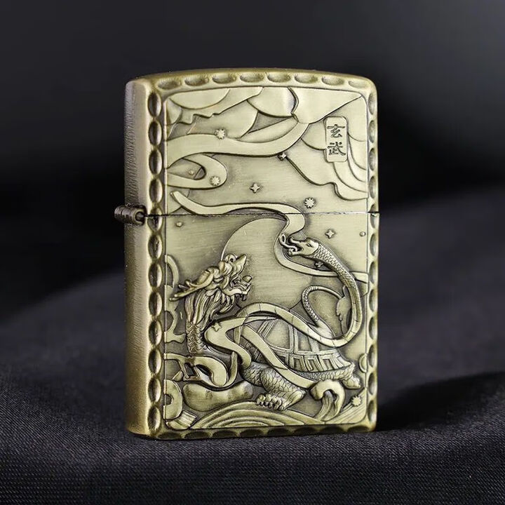 (大捡漏)煤油打火机处理复古青铜色防风个性老式怀旧点烟器潮 吃鸡 裸机不含油打不着火