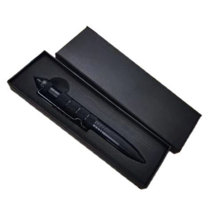 钨钢防卫战术笔书写圆珠笔多功能车载防护破窗救生装备野外防身笔 尊贵黑（盒装）