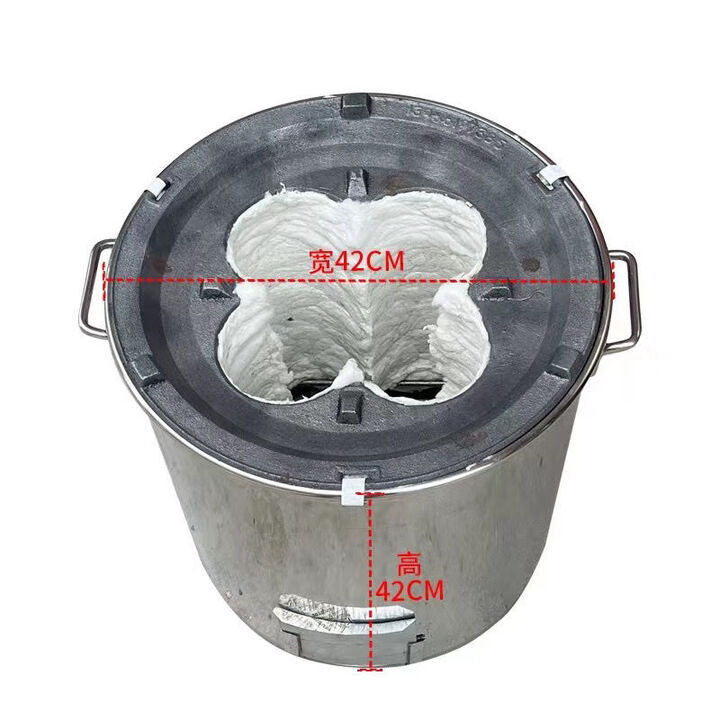 煤球炉蜂窝煤炉七孔炉养碳炉烧烤养碳烤鱼店烤肉店养碳户外保温炉 四层四芯不锈钢煤炉用十厘米宽