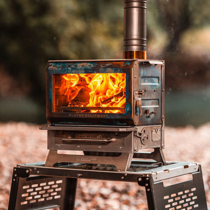 黑固 BLACK SOLID2024新款S1钛壁炉户外轻量化柴火炉露营帐篷取暖炉家用观火炉 钛S1取暖炉