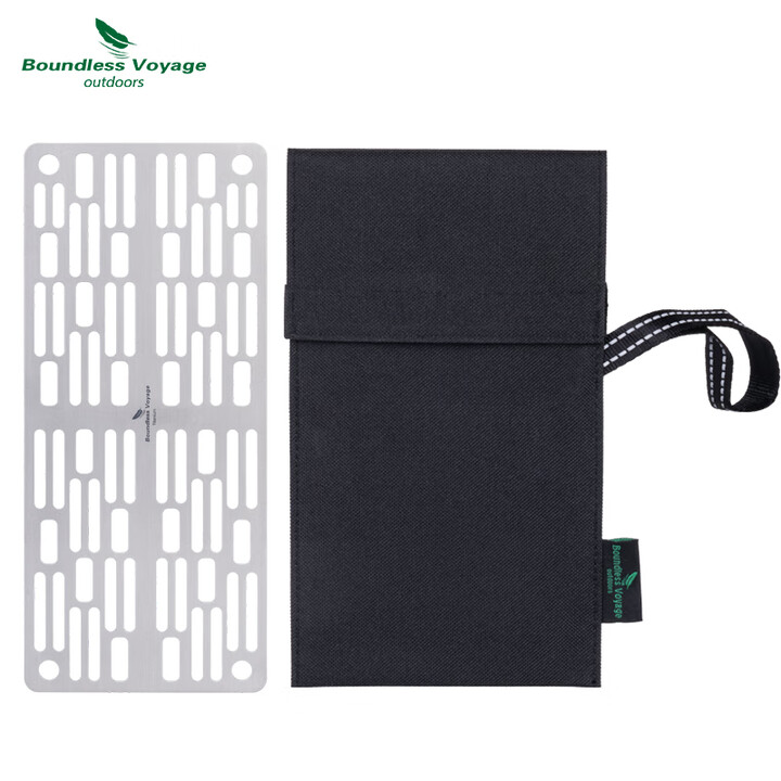 必唯纯钛户外烧烤网便携式烧烤架野营烤肉耐高温传导热快方形小巧 Ti2023C 烤架