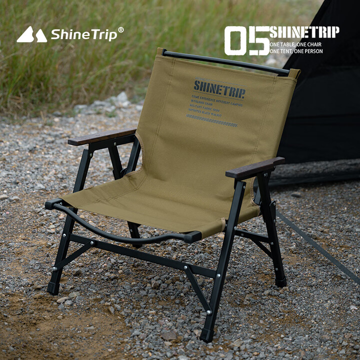 山趣户外克米特椅子折叠露营便携式战术靠背铝合金可拆卸野营野外 战鹰沙 可拆 900D双层牛津布