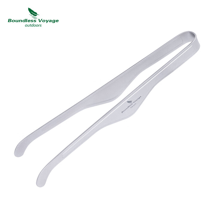 必唯纯钛夹子露营多功能钛夹户外野餐烧烤夹家用耐高温纯钛食物夹便携 Ti1013T  17cm