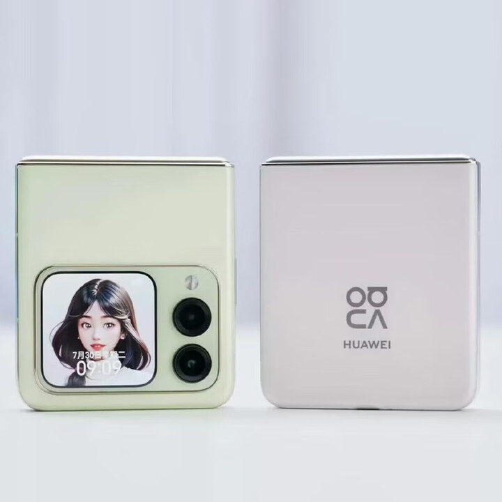 华为手机华为 折叠屏novaflip 轻薄可靠 鸿蒙AI趣玩 后置5000万悬停自拍 翻盖手机 512GB 向新绿 6期免息0首付+【赠:猫牙蓝牙耳机】